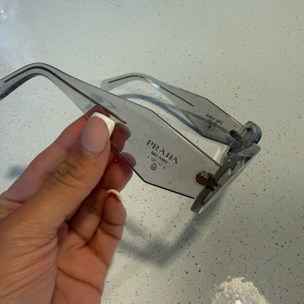 Prada Transparent Gray Glasses - image 2